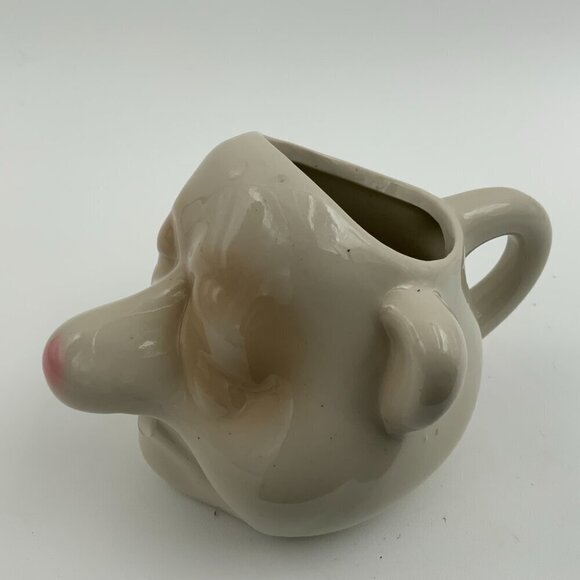 Vintage Egg Yolk Separator Man with Holes in Nose Ceramic - Picture 3 of 7